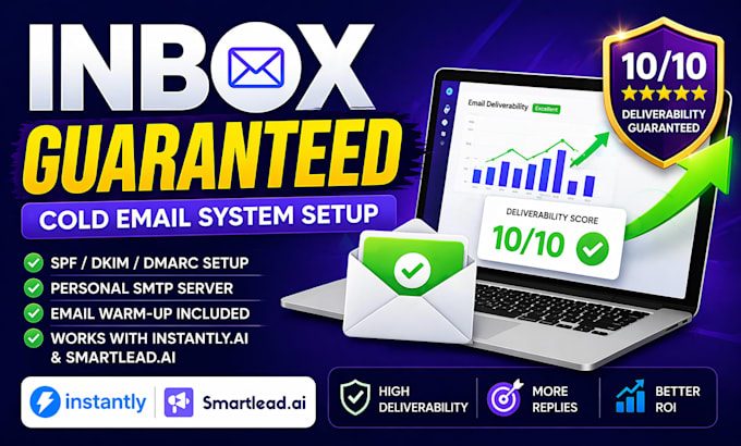 set up instantly ai and SMTP server for cold email marketing system