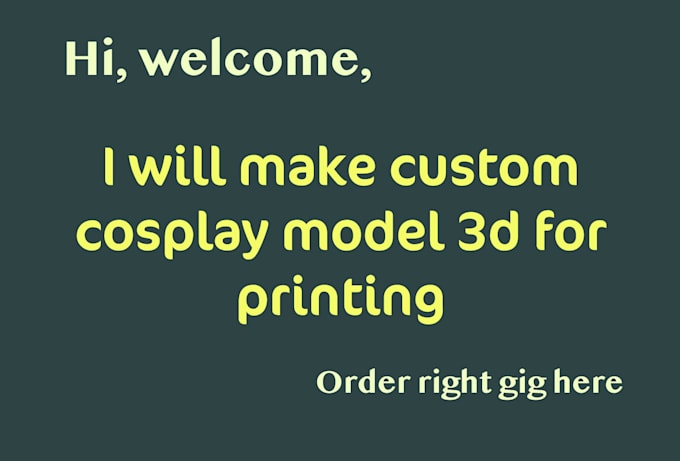 make custom cosplay model 3d for printing