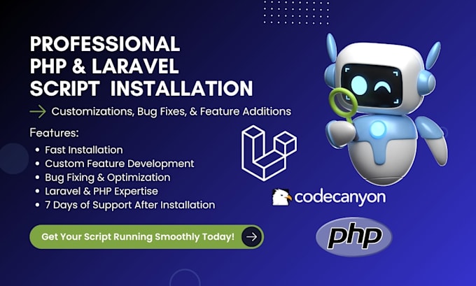 install, customize, bug fix any codecanyon PHP, laravel script