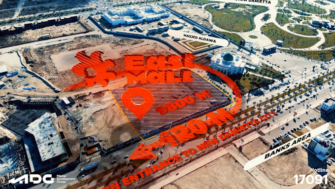 create motion graphic animation for real estate drone shots