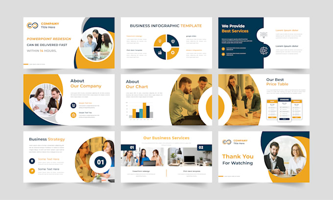 do powerpoint presentation template, powerpoint design, pitch deck, redesign