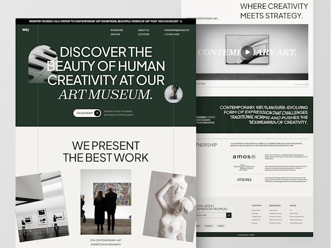 develop library and museum website development art website museum art gallery