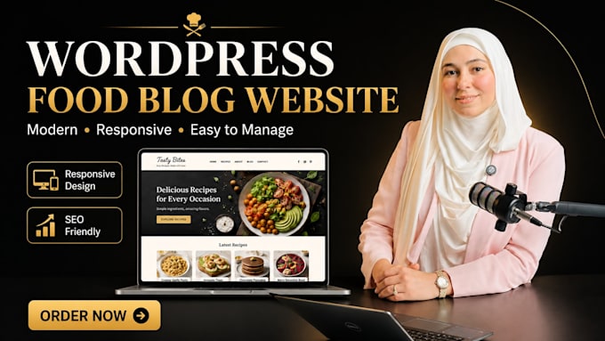 create your food blogging wordpress websites