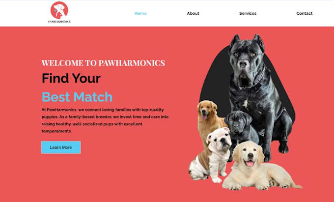 design wordpress elementor website for pet care services and wedding planners