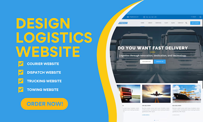 do logistics website, dispatch cargo 3pl towing freight courier trucking website