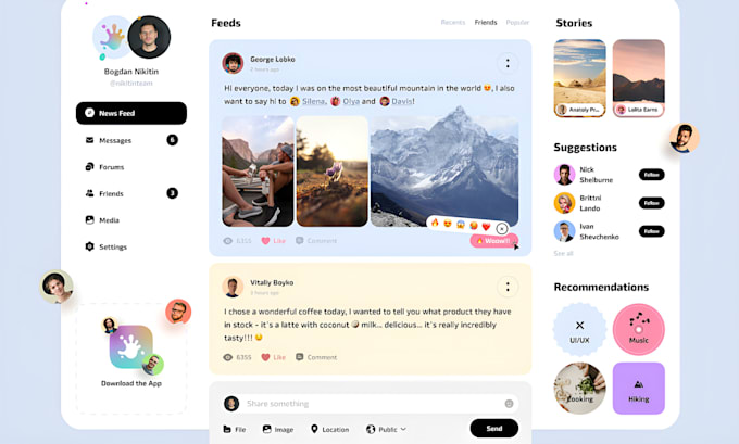 create a social media website like facebook