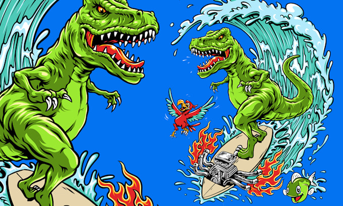 draw fun active illustration for kids