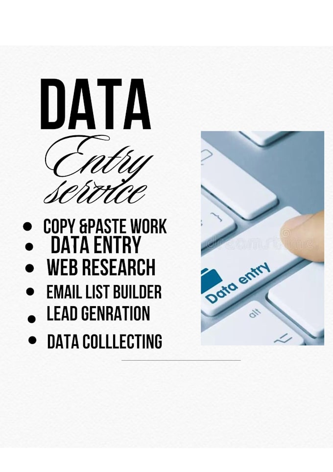 do professional work of data entry