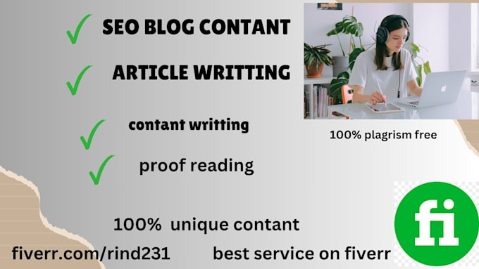 be your blog writer ,contant writer SEO optimized