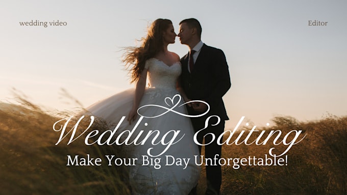 do cinematic wedding video editing