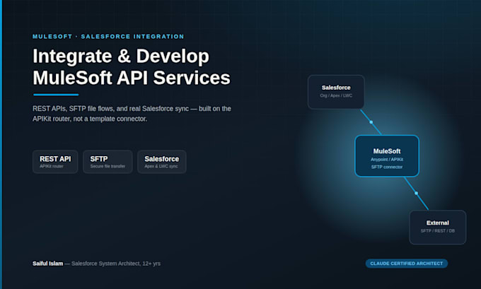 integrate and develop mulesoft API services