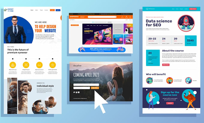 design web page and landing page on your ecommerce website