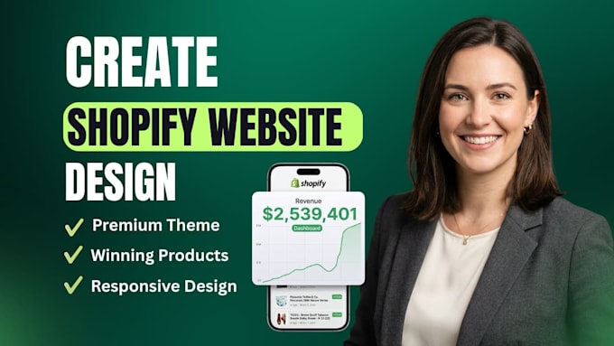 create shopify website development, build ecommerce website shopify dropshipping