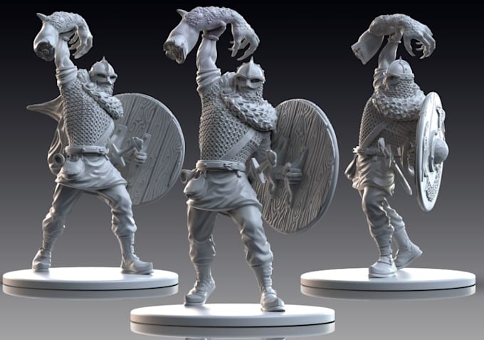 Dnd 5e mini character model for 3d printing board game character design ...