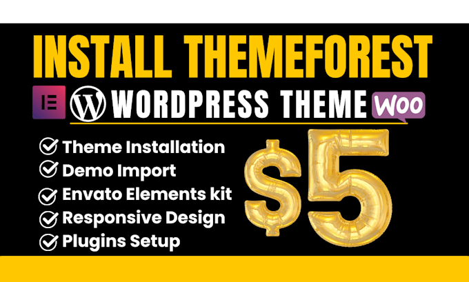 install wordpress theme with demo import from themeforest or envato elements