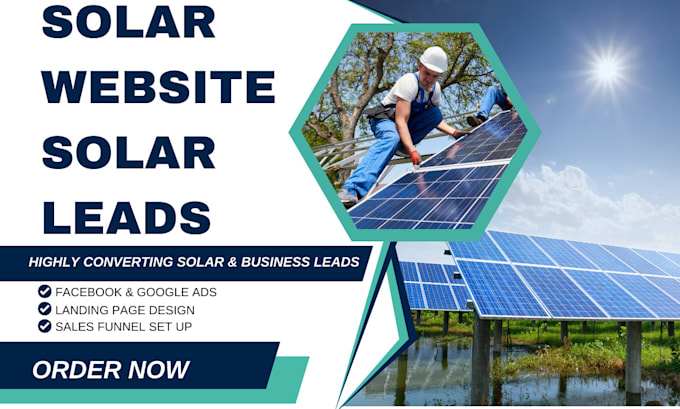 generate solar leads solar website business leads landing page sales funnel