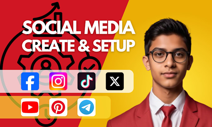 create and perfectly setup social media accounts