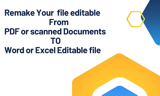 make your pdf or scanned document editable