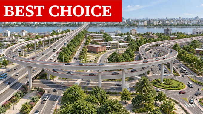 create realistic 3d road and bridge modeling and animation