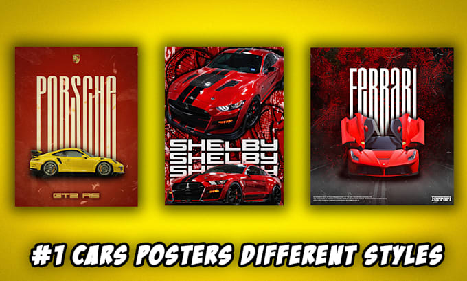 design different stunning car posters designs