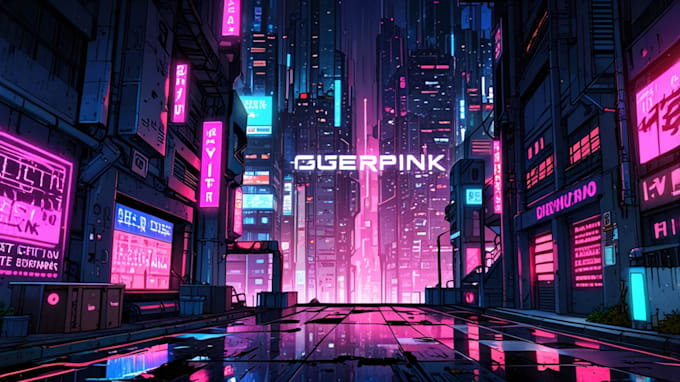 do futuristic cyberpunk city landscape or sci fi concept