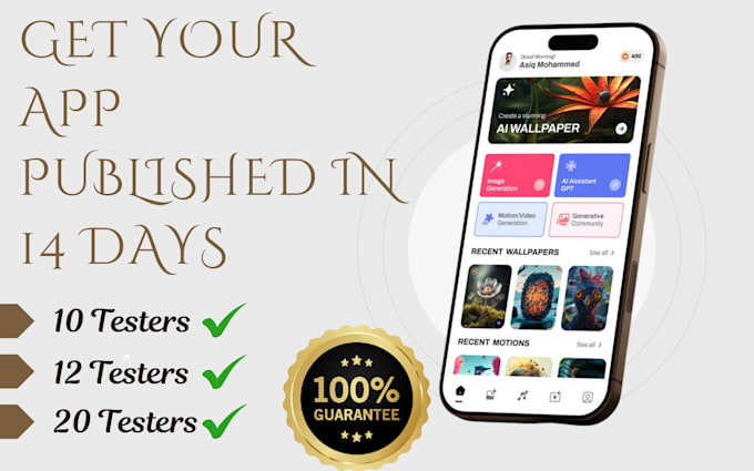 provide real 20 app testers, 12 app testers for google playstore closed testing