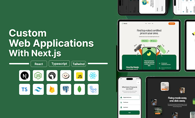build custom web application using nextjs