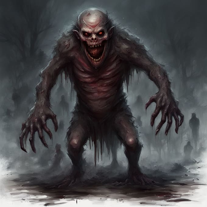create a horror art, monster or fantasy character art