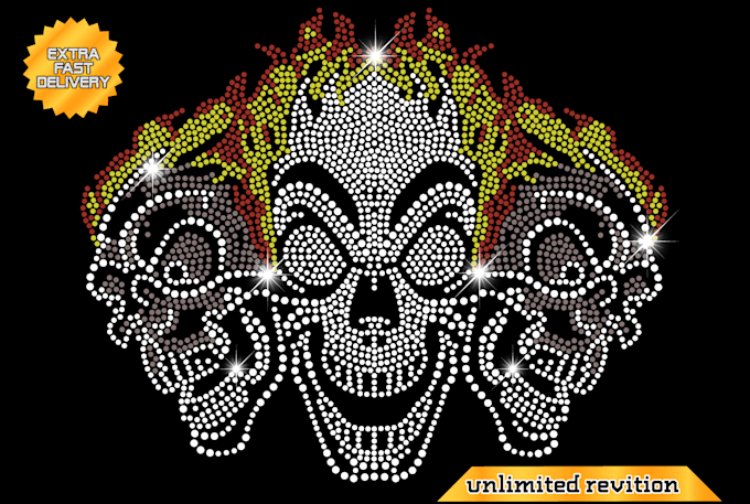 do rhinestone template design