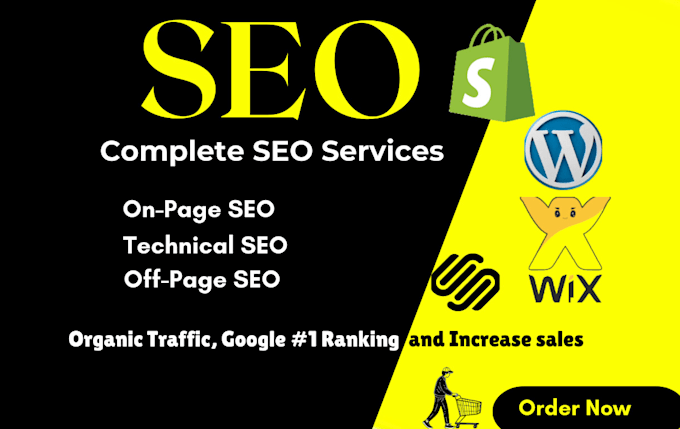 do complete SEO wordpress, shopify, wix, squarespace for 1st page ranking