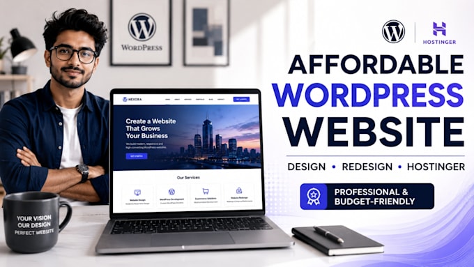 do affordable wordpress and hostinger website design or redesign