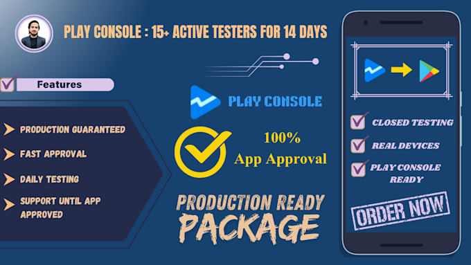 provide up to 25 real testers for google play console closed testing