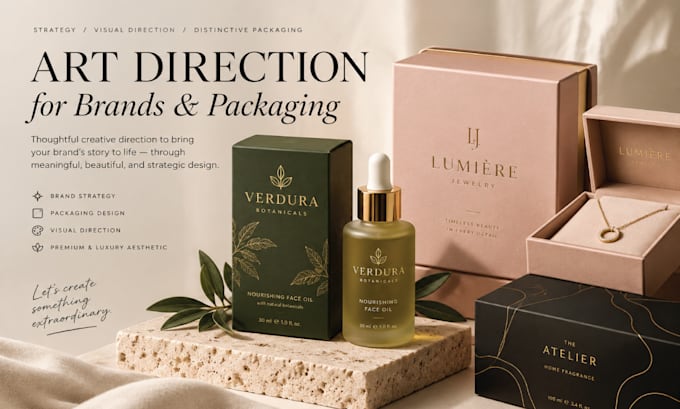 create professional art direction for brand and packaging