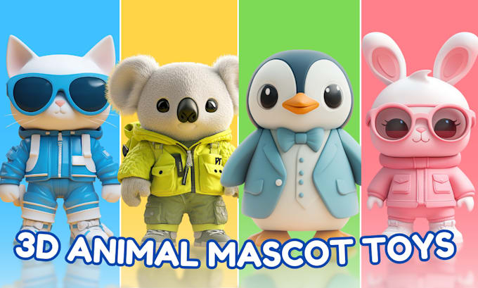 create stylized 3d cute character, mascot, animal, cartoon character in blender