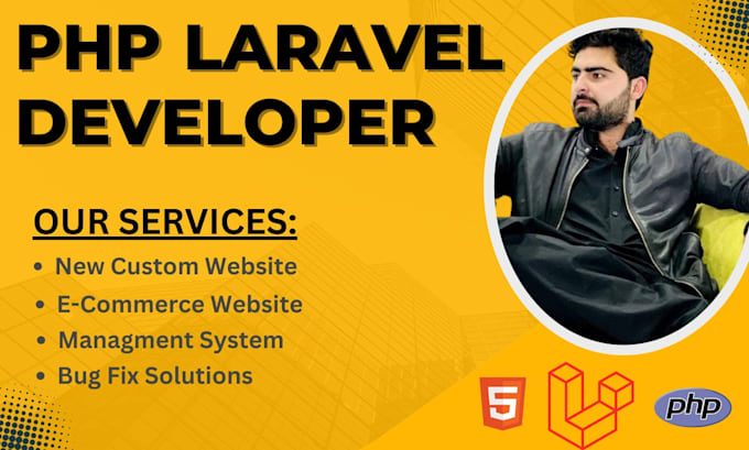 develope a laravel website and rest API
