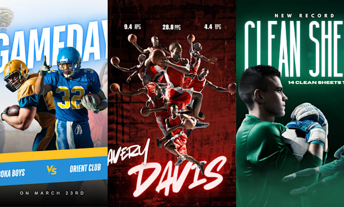 design custom sports posters for your team, event, or tournament