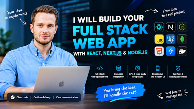 build or fix your full stack web app with react and node
