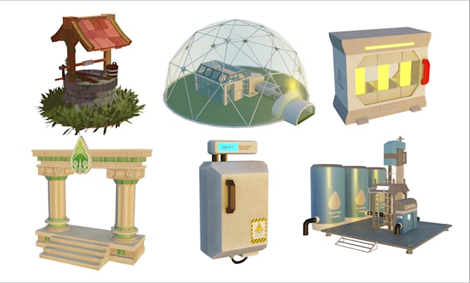 create 3d props for you game