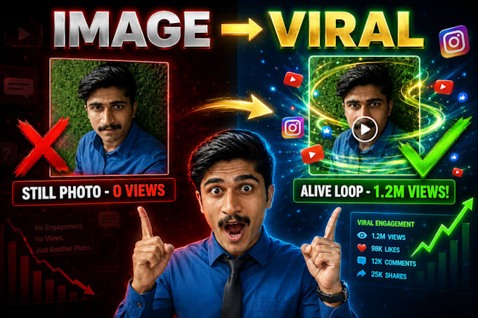 animate still picture into alive photo, loop animation