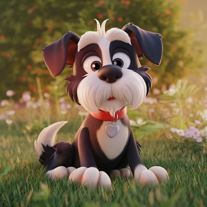 draw disney style pet portrait