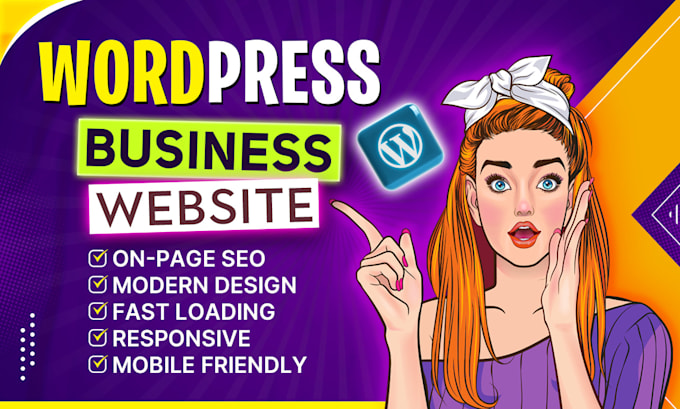 create wordpress business website with elementor