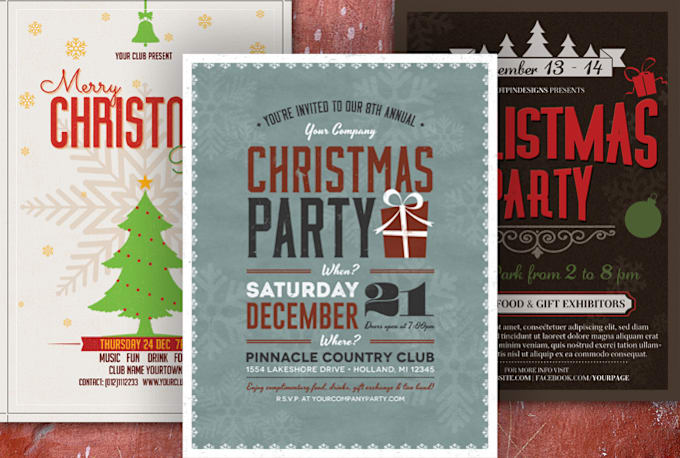 Design an amazing christmas party flyer by Goldsupport | Fiverr