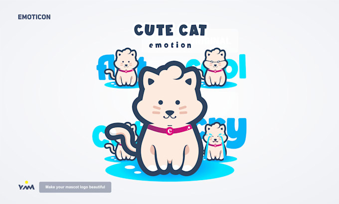 design cute emoticon mascot logo