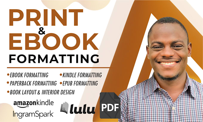 do book formatting for amazon KDP, kindle ebook, paperback and lulu