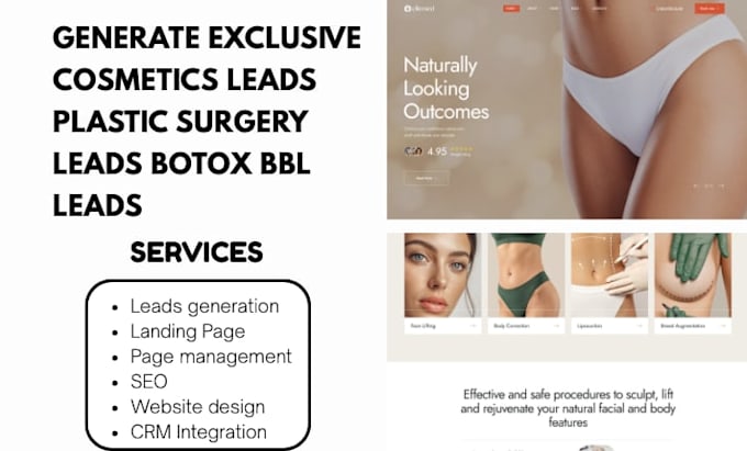 plastic surgery website cosmetic surgery website botox bbl cosmetics lead funnel