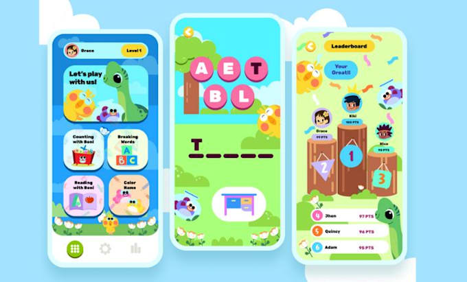 develop kid learning app, kid learning game, learning game