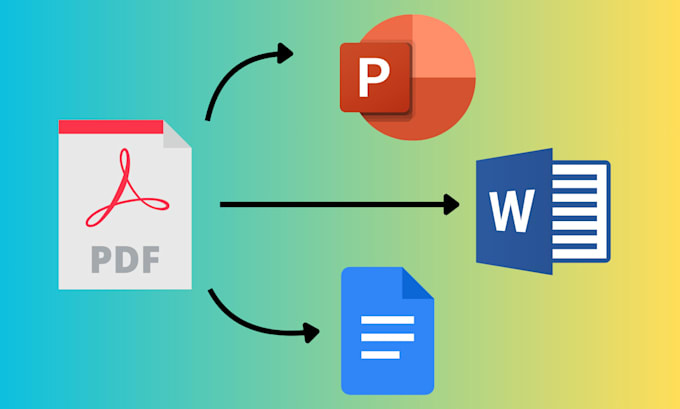 convert pdf to word, google docs, powerpoint
