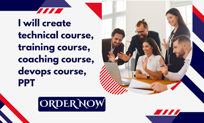 create technical course, training course, coaching course, devops course, PPT