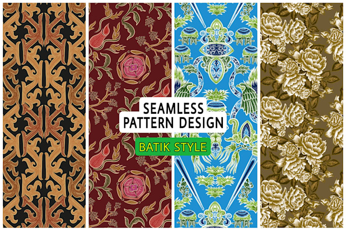 make a batik style hand drawn pattern design