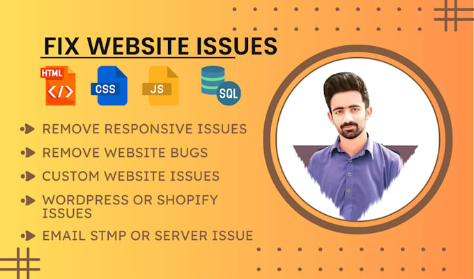 fix bugs in your website and make mobile friendly responsive